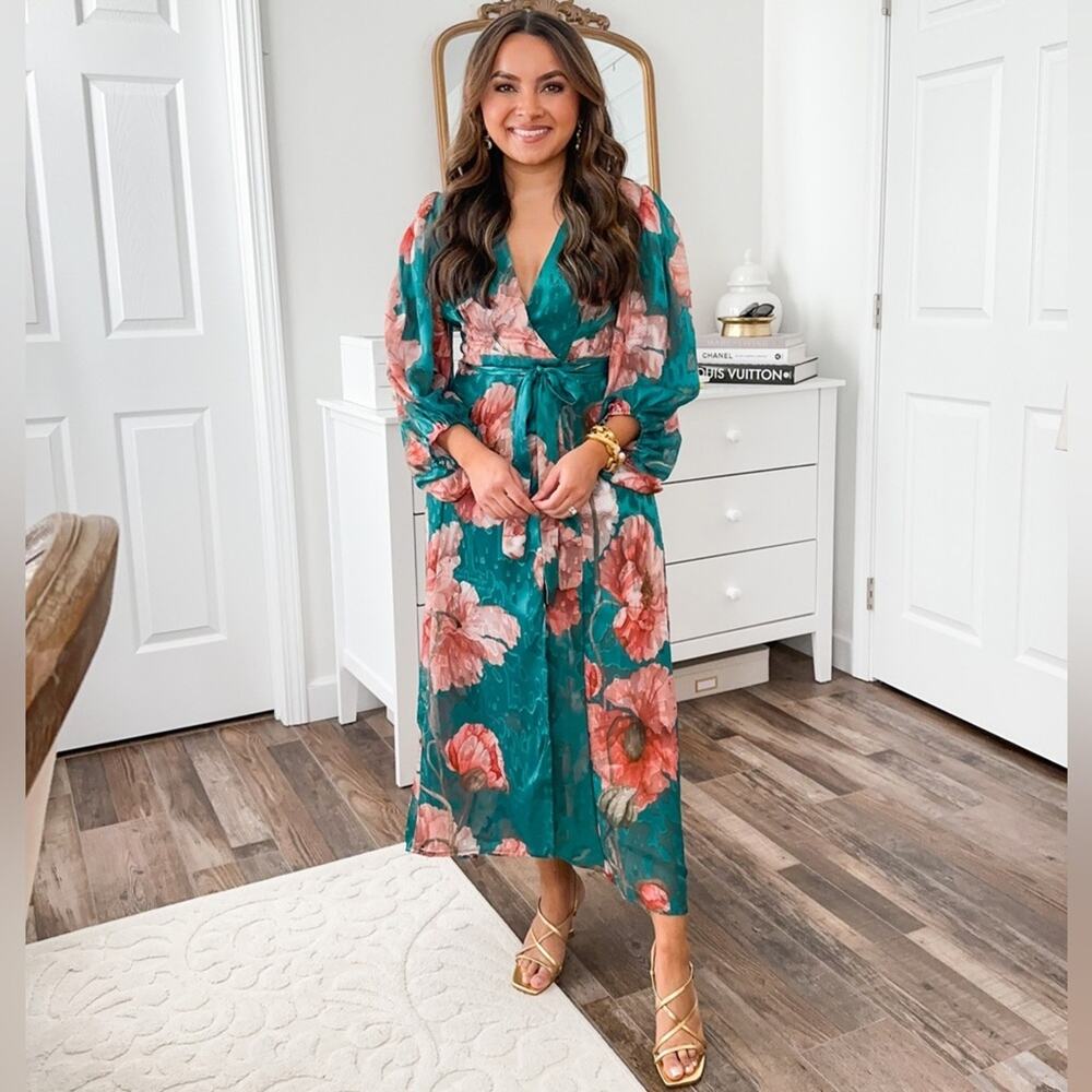 Hutch Lindie V-Neck Textured Wrap Dress NWT Size Small - Picture 12 of 13